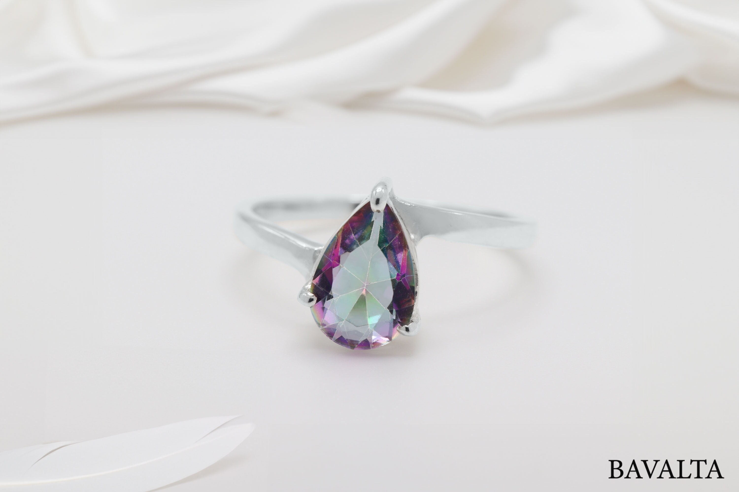 Mystic Topaz Ring, Rainbow Topaz Ring, Engagement Ring, Wedding Ring - Etsy